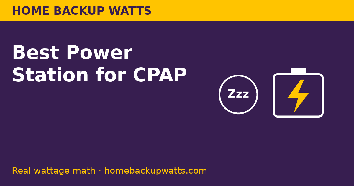 Best power station for cpap (Home Backup Watts illustration)